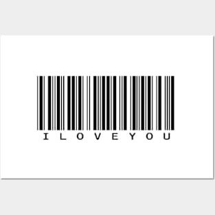 I love you barcode Posters and Art